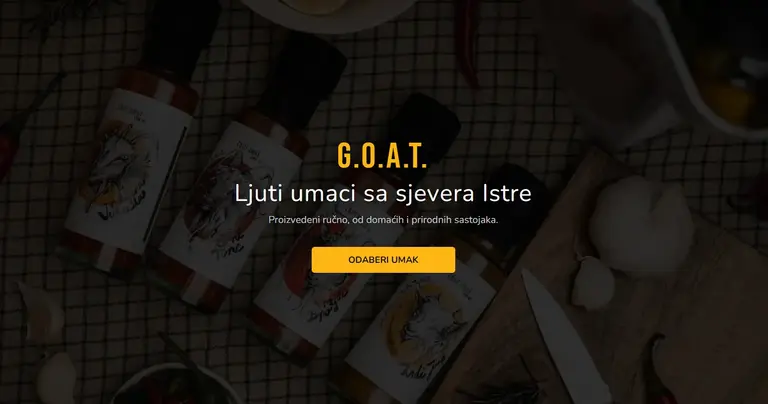 G.O.A.T. Webshop screenshot